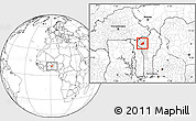 Blank Location Map of Tchoukoutouna, highlighted parent region