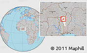 Gray Location Map of Tchoukoutouna, highlighted parent region