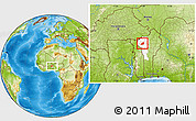 Physical Location Map of Tchoukoutouna, highlighted parent region