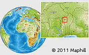 Physical Location Map of Tchoukoutouna