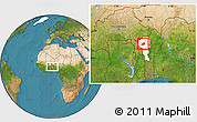 Satellite Location Map of Tchoukoutouna, highlighted parent region