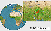 Satellite Location Map of Tchoukoutouna