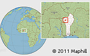 Savanna Style Location Map of Tchoukoutouna, highlighted country