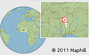 Savanna Style Location Map of Tchoukoutouna, highlighted parent region