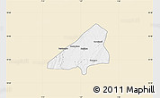 Classic Style Map of Tchoukoutouna, single color outside