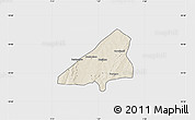 Shaded Relief Map of Tchoukoutouna, single color outside