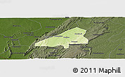 Physical Panoramic Map of Tchoukoutouna, darken