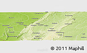Physical Panoramic Map of Tchoukoutouna