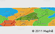 Satellite Panoramic Map of Tchoukoutouna, political outside