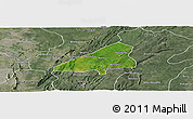 Satellite Panoramic Map of Tchoukoutouna, semi-desaturated