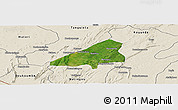 Satellite Panoramic Map of Tchoukoutouna, shaded relief outside