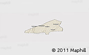 Shaded Relief Panoramic Map of Tchoukoutouna, cropped outside
