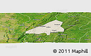 Shaded Relief Panoramic Map of Tchoukoutouna, satellite outside