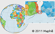 Political Location Map of Abomey-Calavi, highlighted country