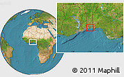 Satellite Location Map of Abomey-Calavi