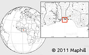 Blank Location Map of Cotonou