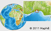 Physical Location Map of Cotonou, highlighted parent region