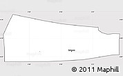Silver Style Simple Map of Cotonou, cropped outside