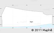 Silver Style Simple Map of Cotonou, single color outside
