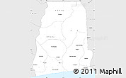 Silver Style Simple Map of Atlantique