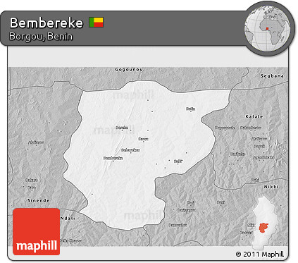 Gray 3D Map of Bembereke