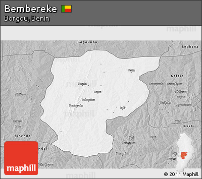 Gray 3D Map of Bembereke