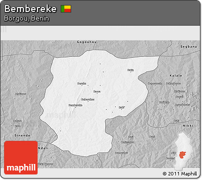 Gray 3D Map of Bembereke