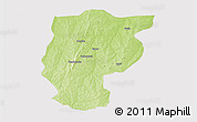 Physical 3D Map of Bembereke, cropped outside