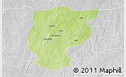 Physical 3D Map of Bembereke, lighten, desaturated