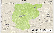 Physical 3D Map of Bembereke, shaded relief outside