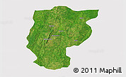 Satellite 3D Map of Bembereke, cropped outside