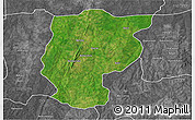 Satellite 3D Map of Bembereke, desaturated