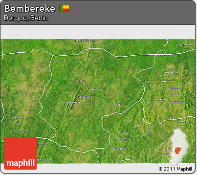 Satellite 3D Map of Bembereke