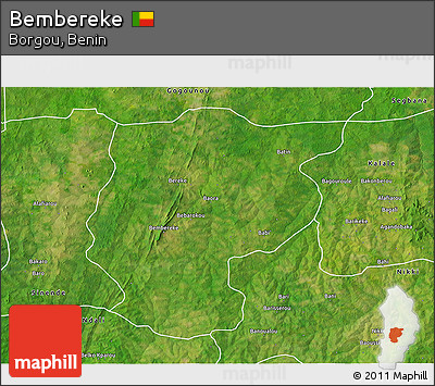 Satellite 3D Map of Bembereke