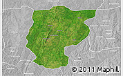 Satellite 3D Map of Bembereke, lighten, desaturated