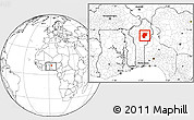 Blank Location Map of Bembereke, within the entire country