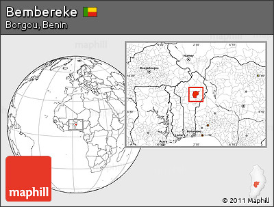 Blank Location Map of Bembereke