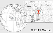 Blank Location Map of Bembereke, highlighted country