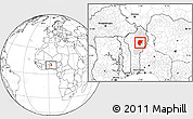 Blank Location Map of Bembereke, highlighted parent region