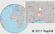Gray Location Map of Bembereke, highlighted parent region
