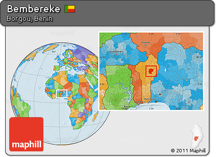 Political Location Map of Bembereke