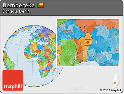 Political Location Map of Bembereke