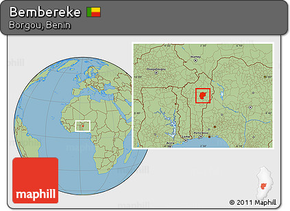 Savanna Style Location Map of Bembereke