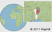 Savanna Style Location Map of Bembereke, highlighted country, highlighted parent region
