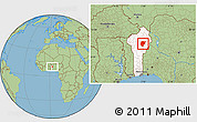 Savanna Style Location Map of Bembereke, highlighted country