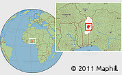 Savanna Style Location Map of Bembereke, highlighted parent region