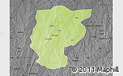 Physical Map of Bembereke, darken, desaturated