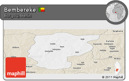 Classic Style Panoramic Map of Bembereke