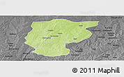 Physical Panoramic Map of Bembereke, darken, desaturated
