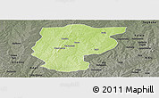 Physical Panoramic Map of Bembereke, darken, semi-desaturated
